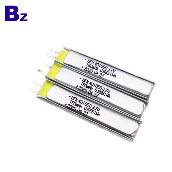 High Safety E-card Lipo Battery UFX 401050 150mAh 3.7V Lithium Polymer  Battery