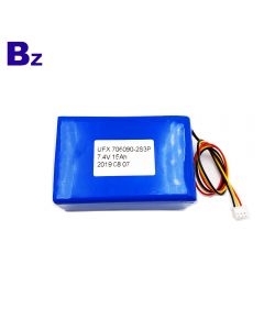 High Safety Battery For Medical Device UFX 706090-2S3P 15000mAh 7.4V Li-Polymer Battery With Wire and Plug
