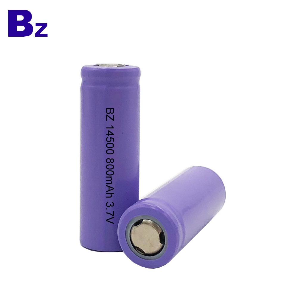 Rechargeable Cylindrical Battery 14500 800mAh