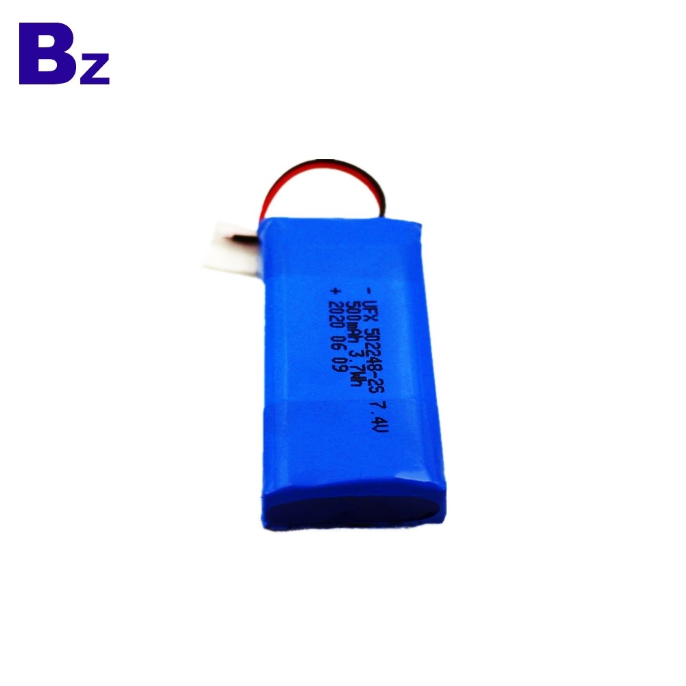 502248-2S 500mAh 3.7V Lithium Polymer Battery