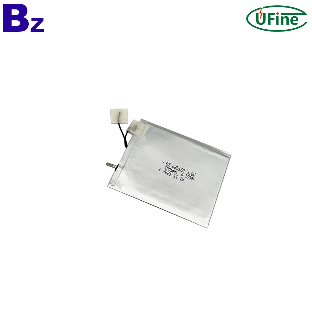 085162 3.8V 150mAh Li-polymer Battery