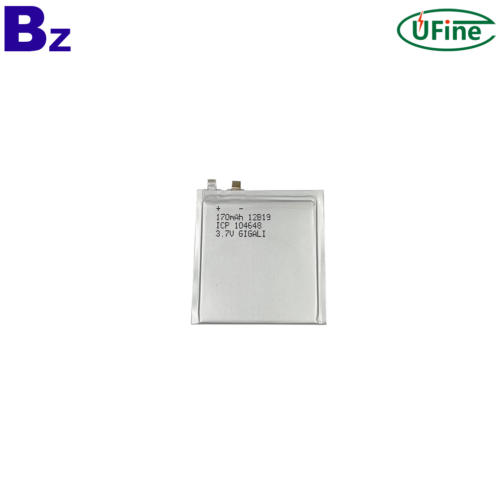 104648 3.7V 170mAh Li-polymer Battery