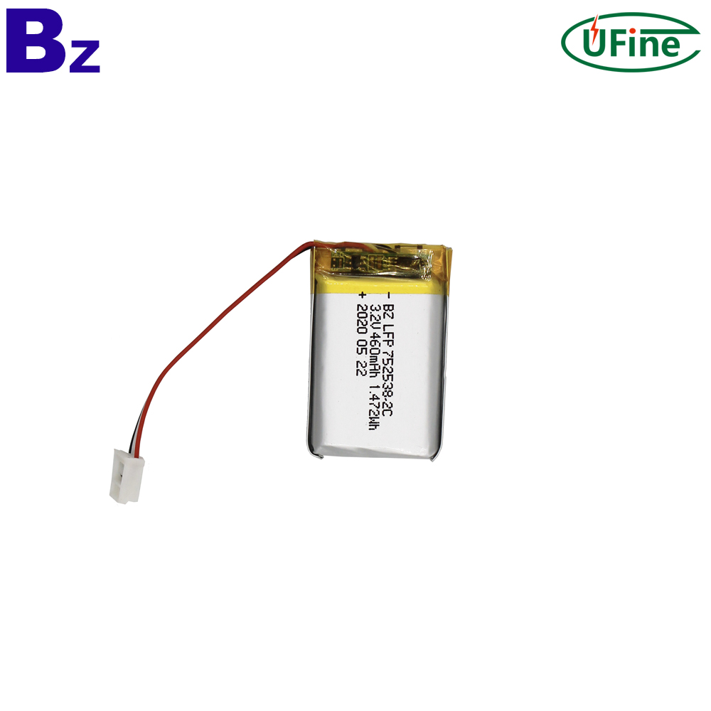 752538-2C 3.2V 460mAh Lipo Battery