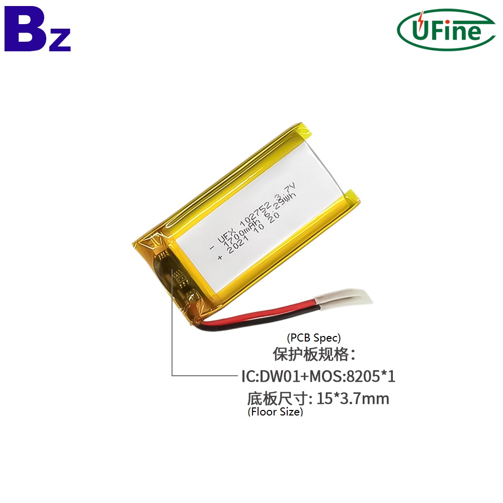 1700mAh Lithium Polymer Battery for Wireless Camera