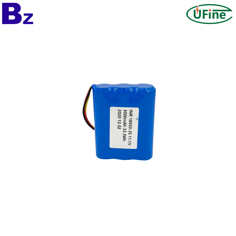 18650-3S 11.1V 3000mAh Rechargeable Battery Pack