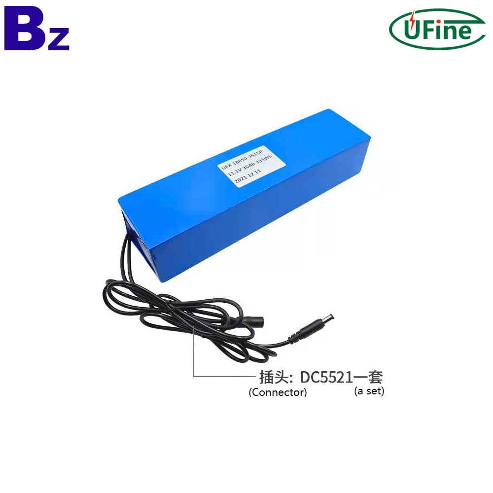 18650-3S15P 11.1V 30Ah Cylindrical Rechargeable Battery Pack