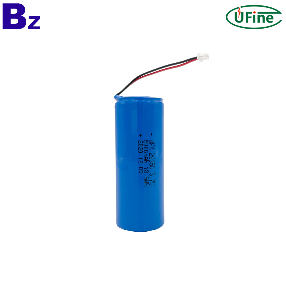 26650 3.7V 5000mAh Cylindrical Battery