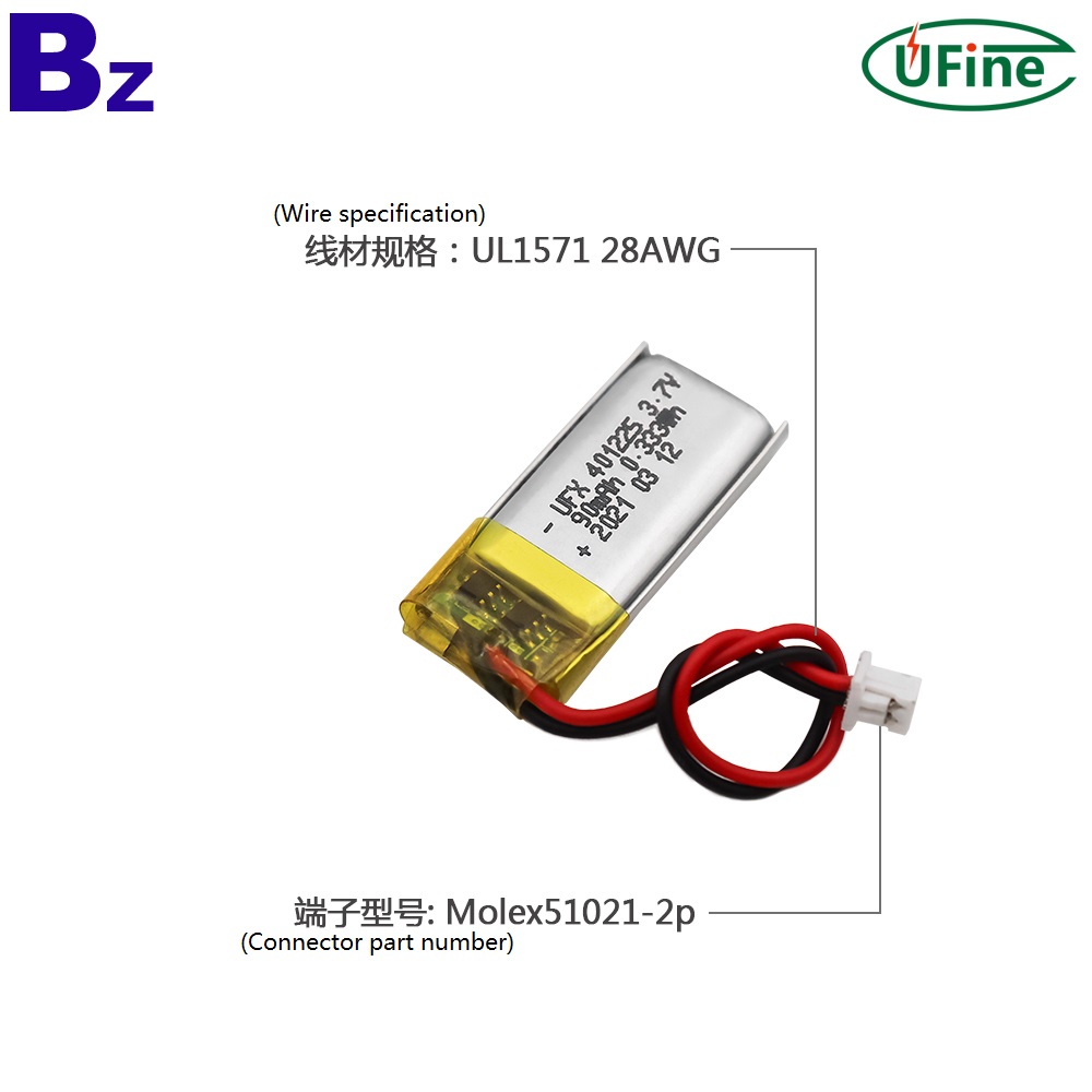 China Manufacturer Supply 90mAh Li-Polymer Battery 
