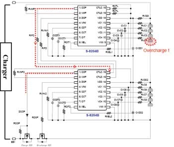 Working principle of the protection circuit when the lithium-ion battery is overcharged