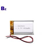 Chinese UL Certification Lithium Battery Factory ODM Battery for Bluetooth Device BZ 652540 650mAh 3.7V Lipo Battery