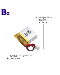 China Factory Supplies Most Popular Mini LED Lights Lipo Battery UFX 112525 500mAh 3.7V Li-polymer Battery