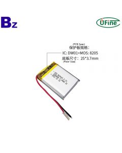 Chinese Lithium-ion Cell Factory OEM Kids Toy Battery UFX 803443 3.7V 1200mAh 3C Discharge Li-polymer Battery