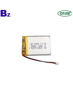 Factory Supply For Smart Home Equipment Li-po Battery UFX 303040 3.7V 320mAh Lithium Polymer Battery WIth KC Certification