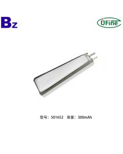 Shenzhen Cell Factory Customized Rechargeable Special Shaped Toys Lipo Battery BZ 501652 300mAh 3.7V Li-ion Polymer Battery