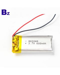 Mass Production For Mobile WIFI Battery BZ 802040 600mAh 3.7V Li-Polymer Battery With UL Certification