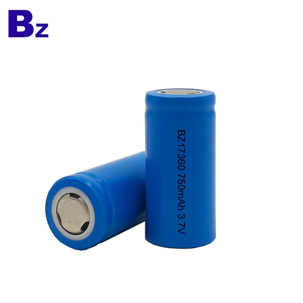 Rechargeable Cylindrical Battery 17360 750mAh