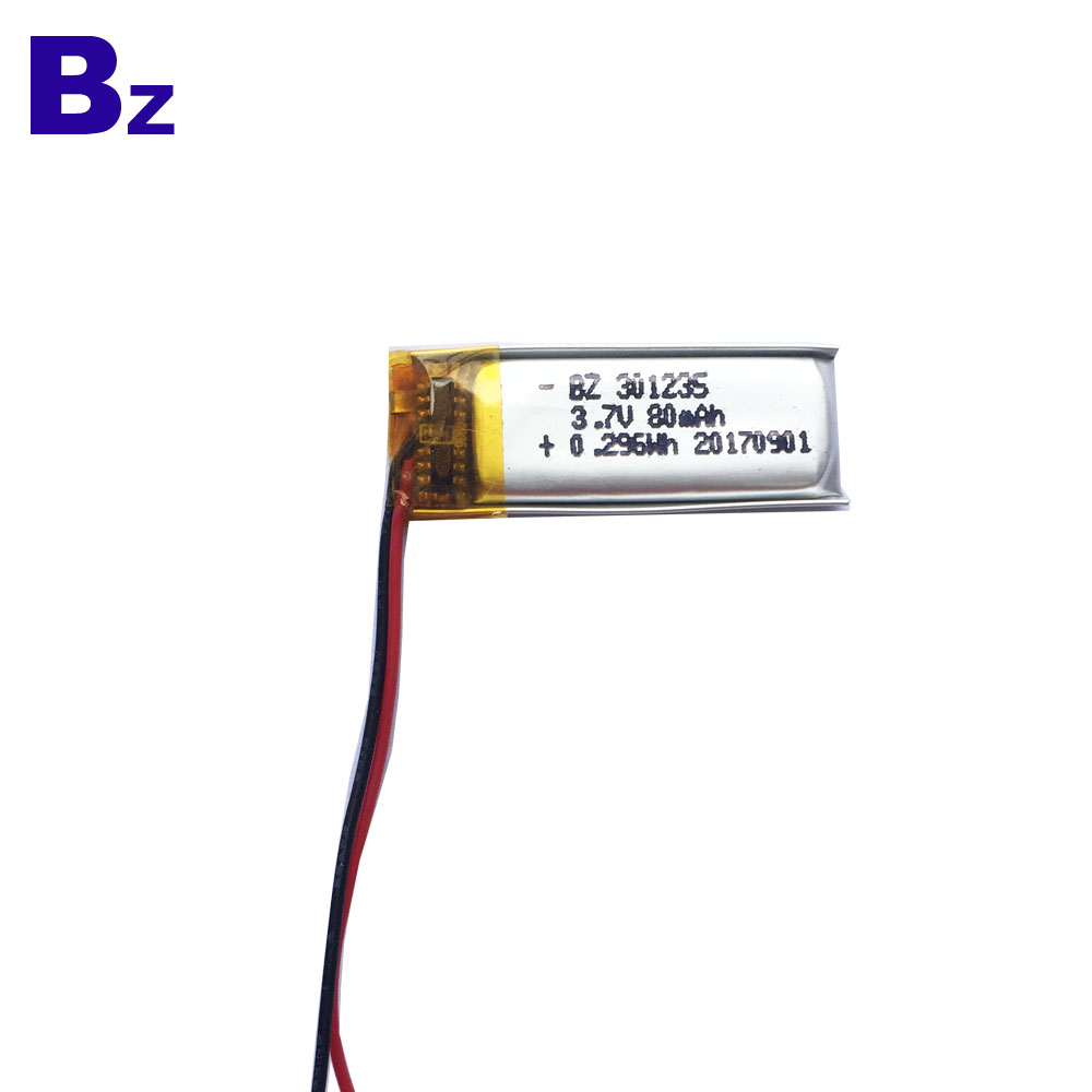 301235 3.7V 80mAh LiPo Battery