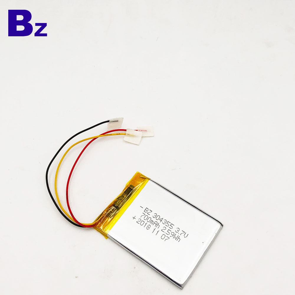 Customized 700mAh 3.7V Lithium Battery