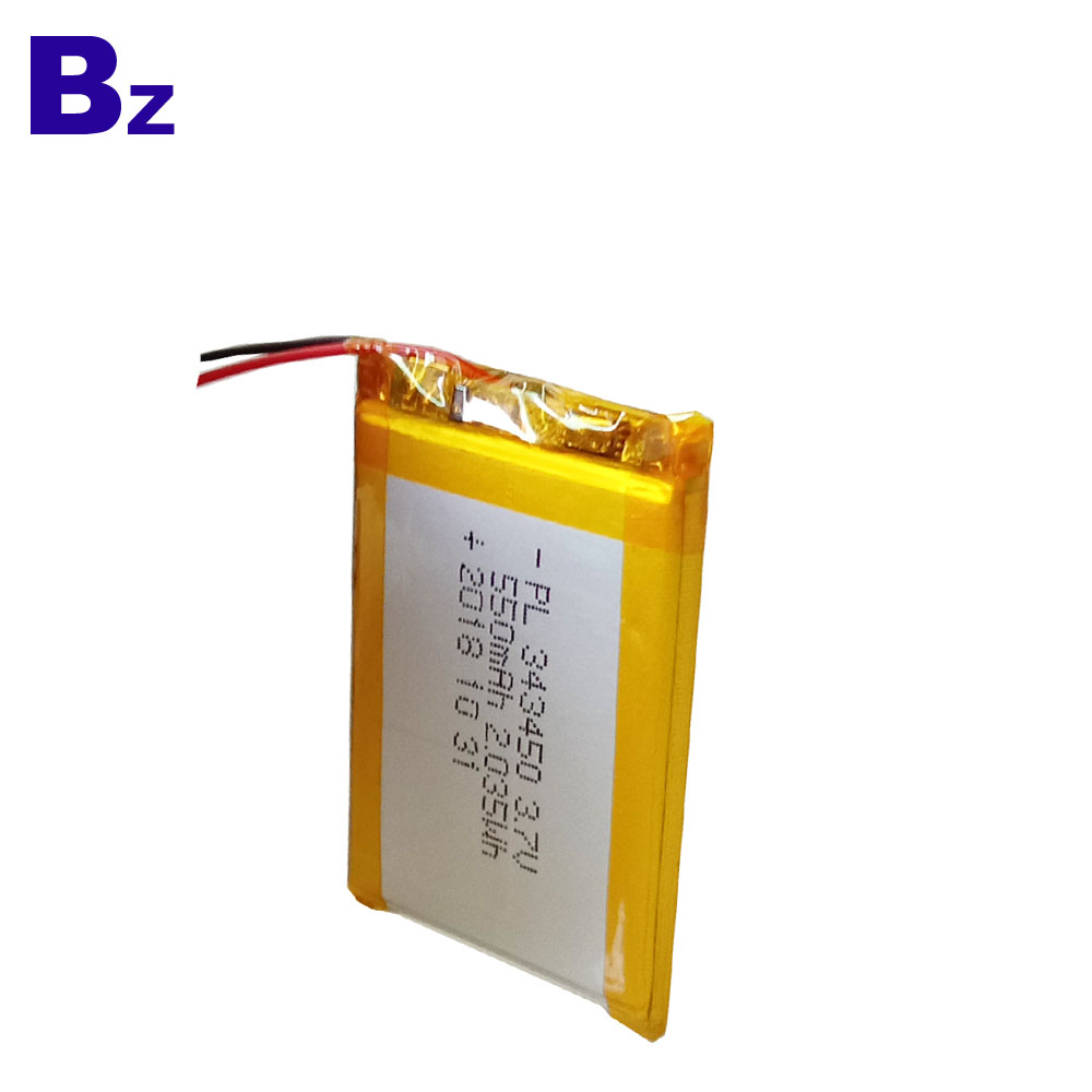 343450 550mAh 3.7V Li-ion Polymer Battery