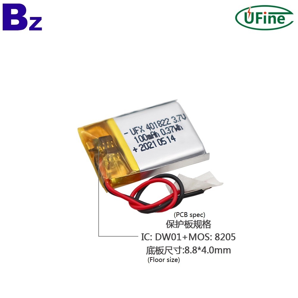 Hot Sale Rechargeable 100mAh Li-polymer Battery