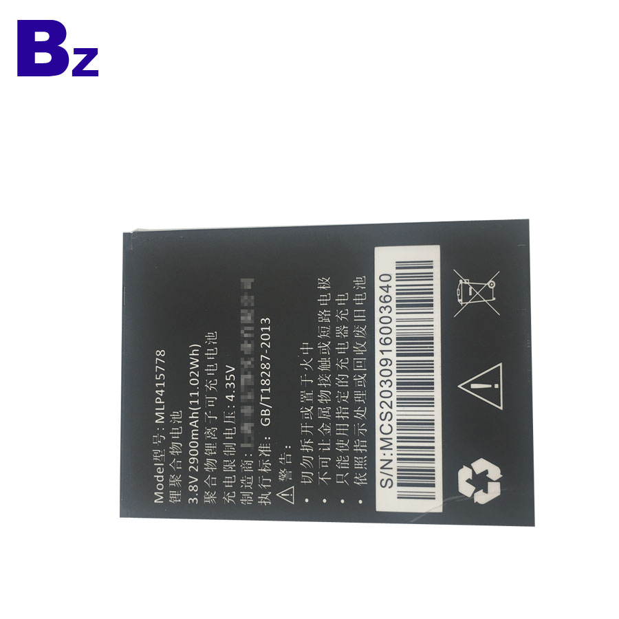 415778 2900mAh 3.8V Li-Ion Battery