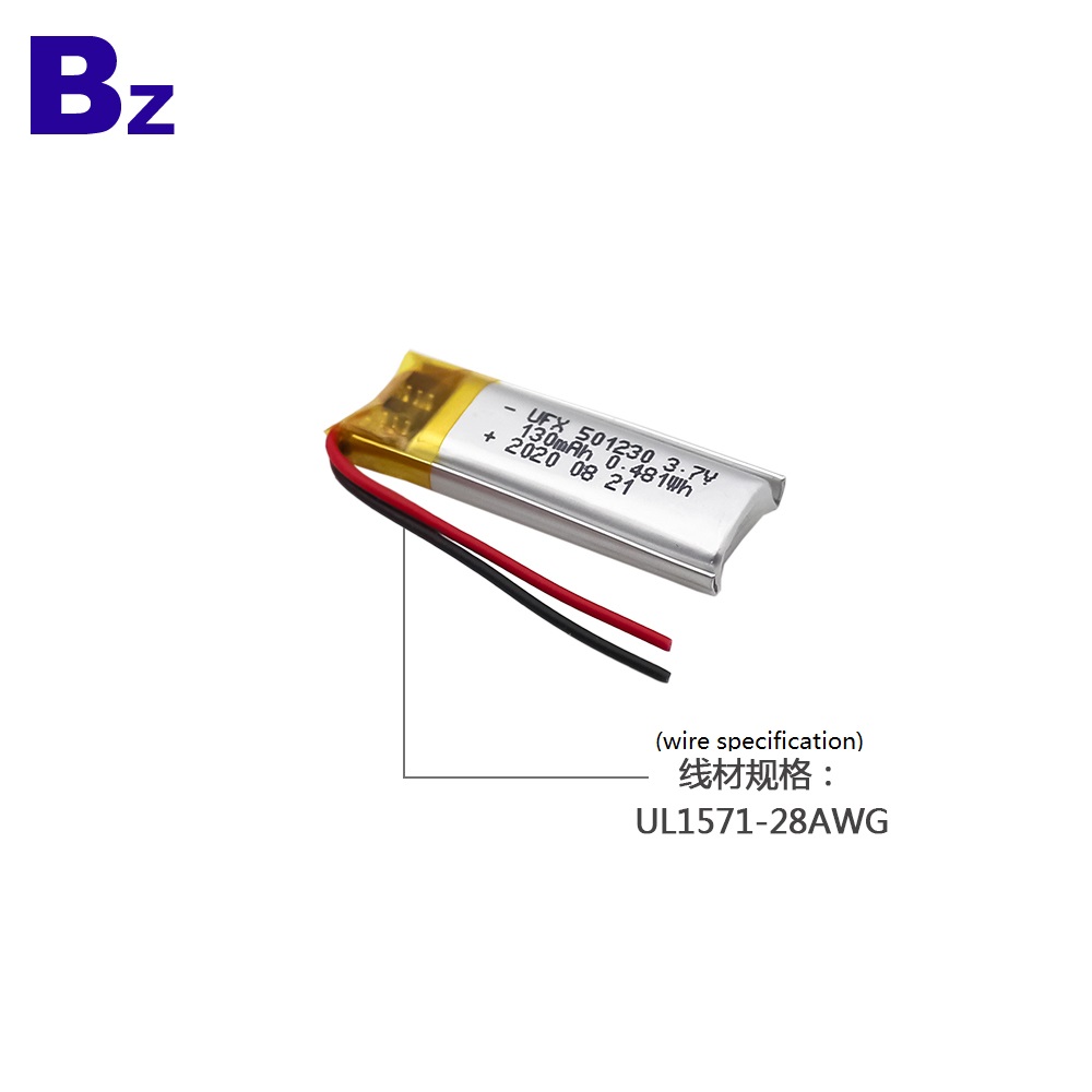 UFX 501230 130mAh 3.7V Lithium polymer Battery