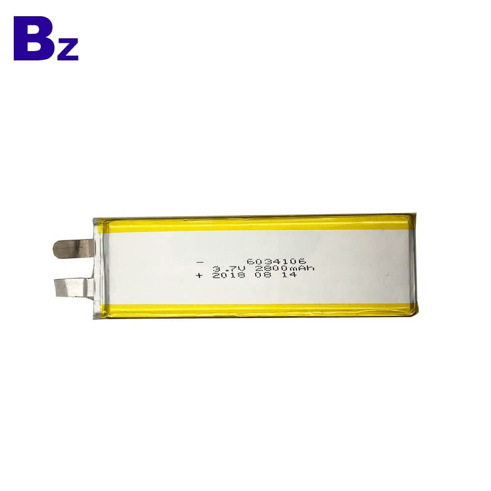 6034106 2800mAh 3.7V Polymer Li-ion Battery Cell