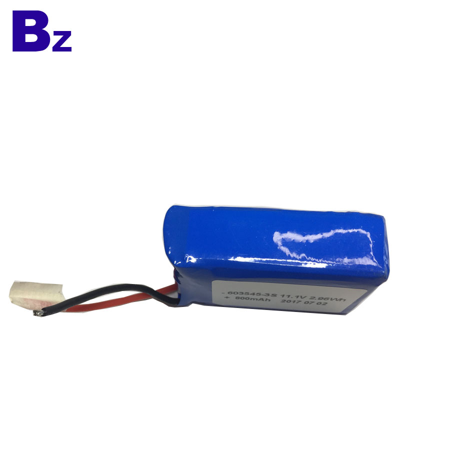 Lithium Cells Manufacturer Customized 800mAh 11.1V Li-Polymer Battery