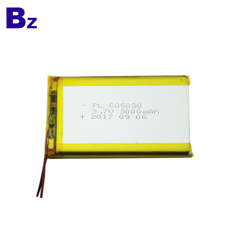 605080 3000mAh 3.7V LiPo Battery with UL Certificate