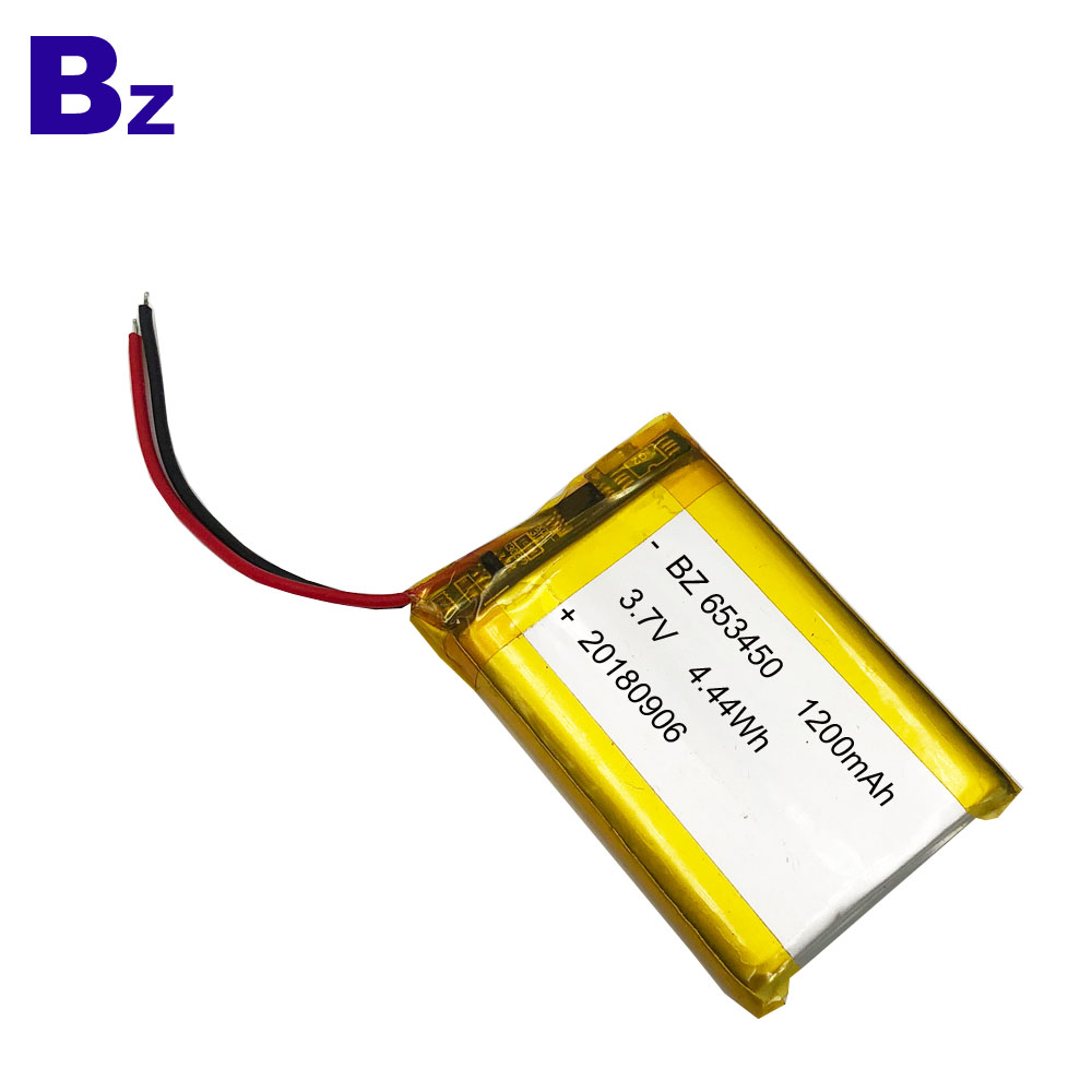 653450 1200mAh 3.7V Li-polymer Battery