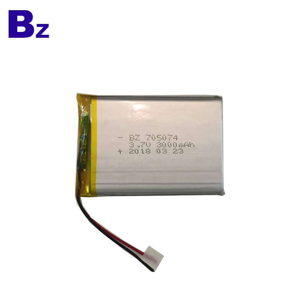 705074 3000mAh 3.7V Lipo Battery