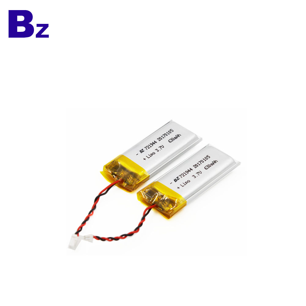 721944 630mAh 3.7V Polymer Li-ion Battery