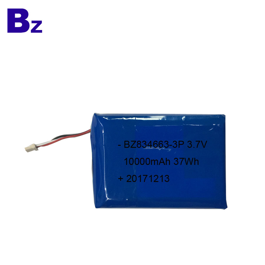 834663 3P 10000mAh 3.7V LiPo Battery