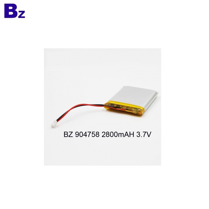 904758 3.7V 2800mAh Rechargeable LiPo Battery