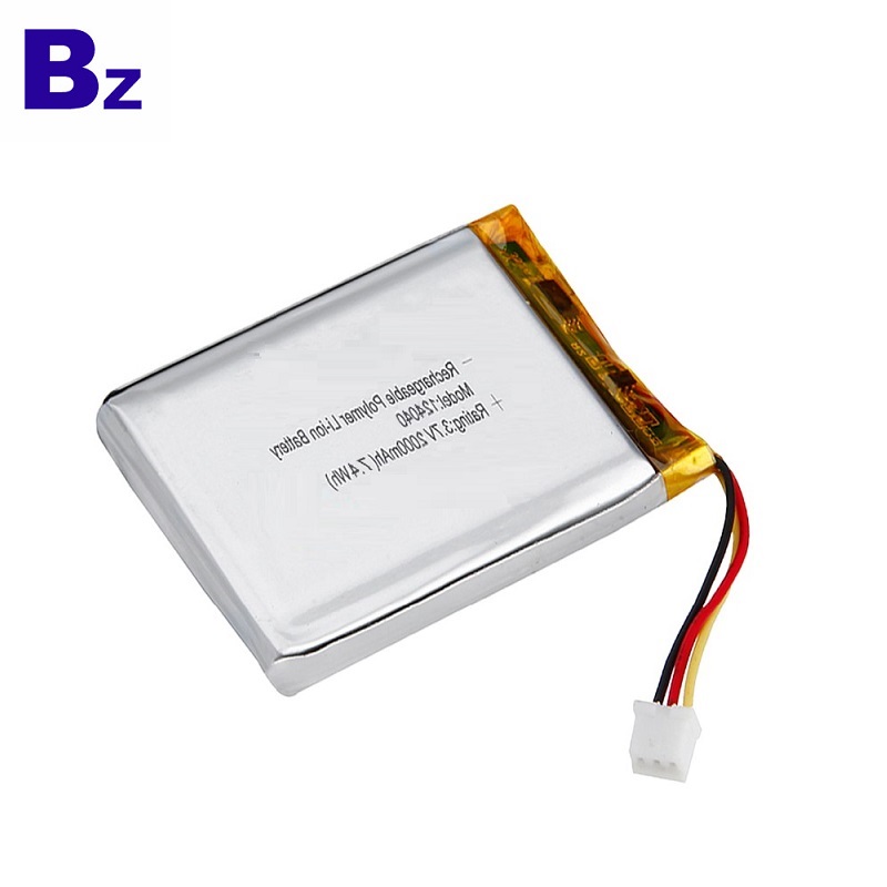 124040 2000mAh 3.7V Li-Polymer Battery