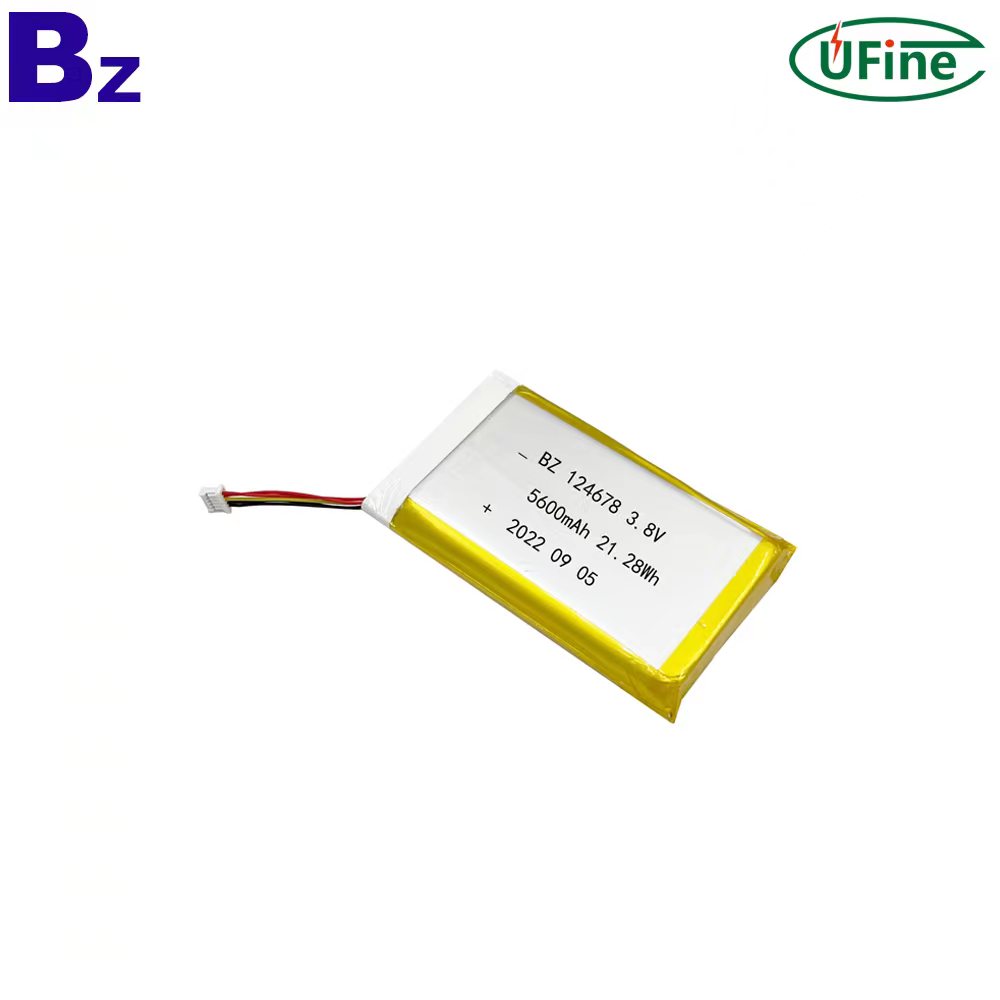 124678 3.8V 5600mAh Li-polymer Battery