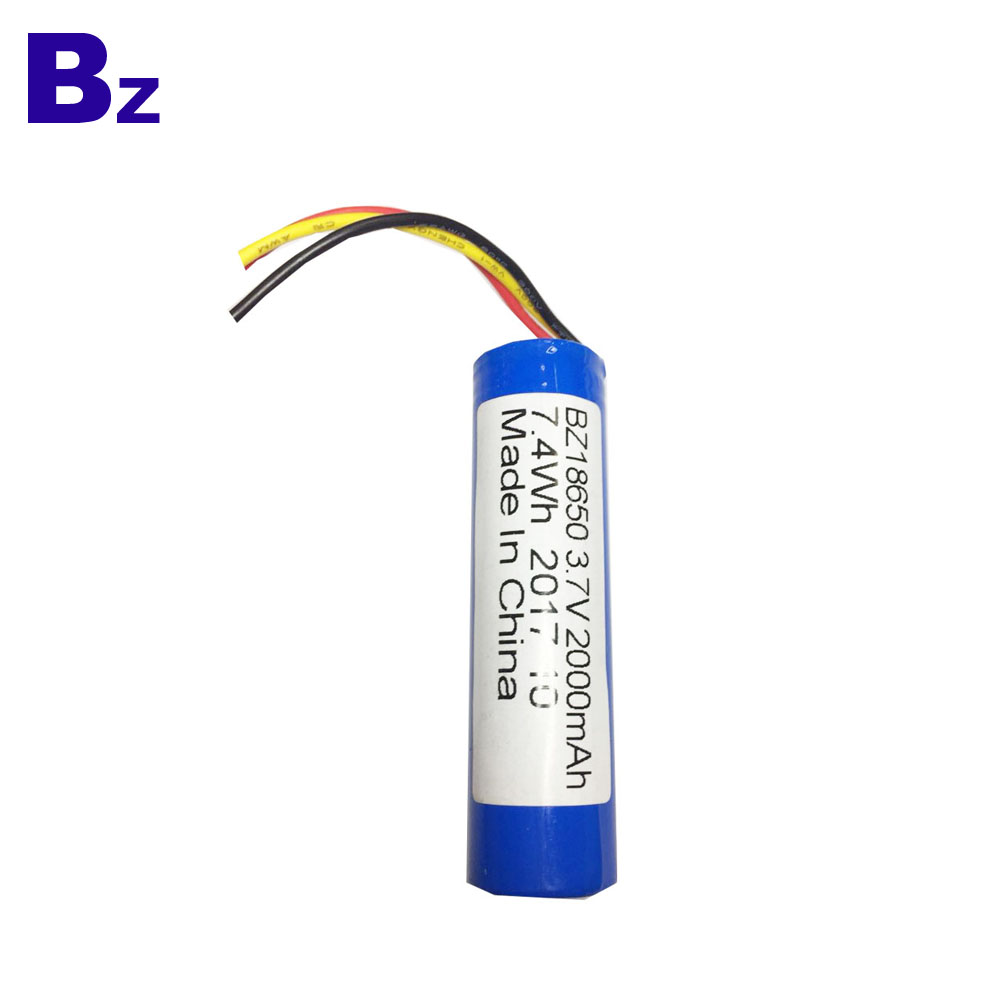 2000mah 3.7V Rechargeable Li-ion Battery