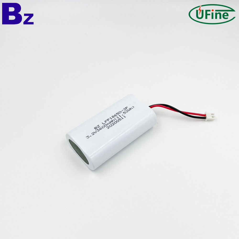 3600mAh Cylindrical LiFePO4 Battery 