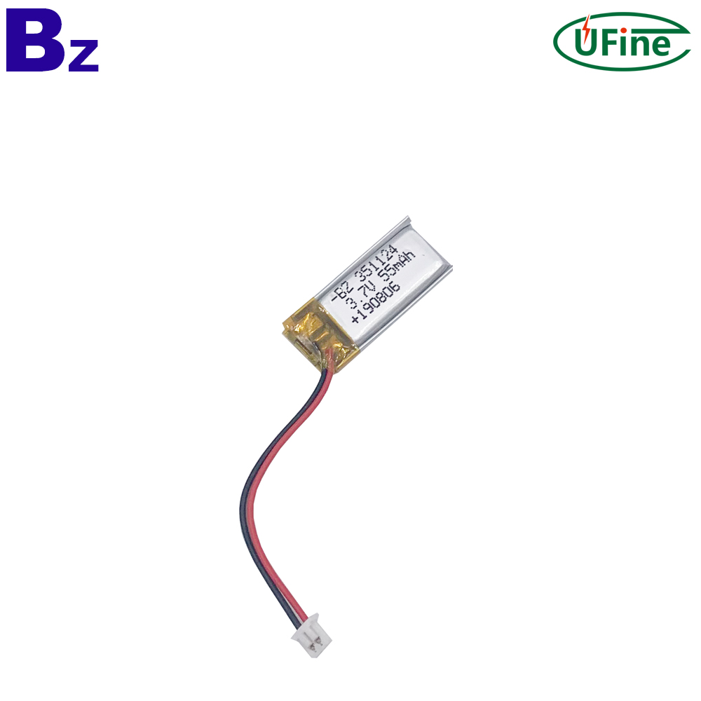 351124 3.7V 55mAh Li-po Battery