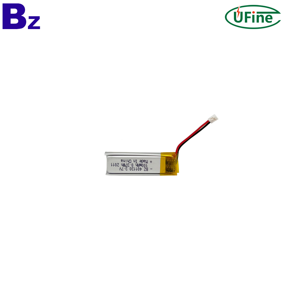 401130 3.7V 100mAh Li-ion Rechargeable Battery