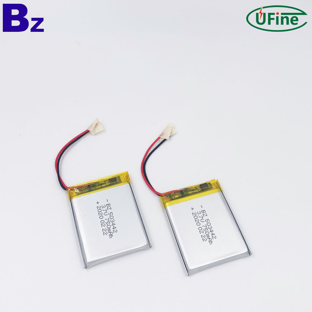 503442 3.7V 750mAh Lithium Polymer Battery