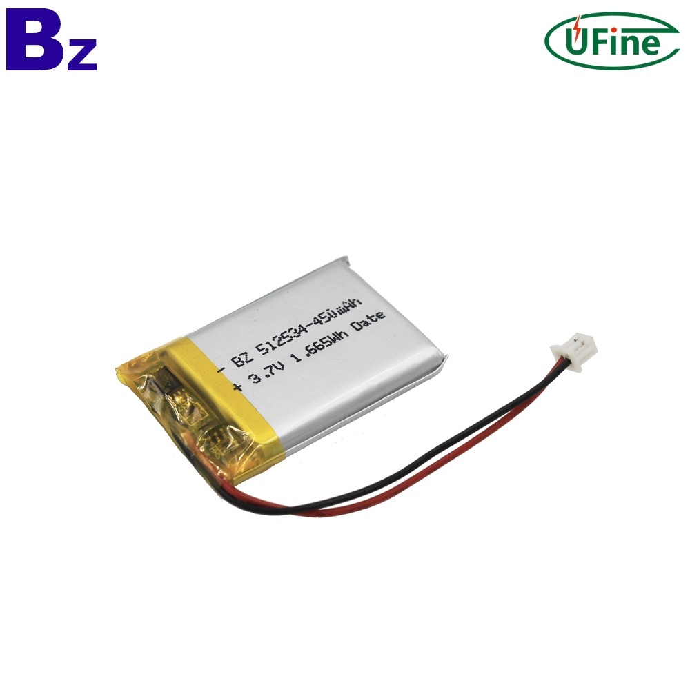 512534 450mAh 3.7V Li-po Batteries