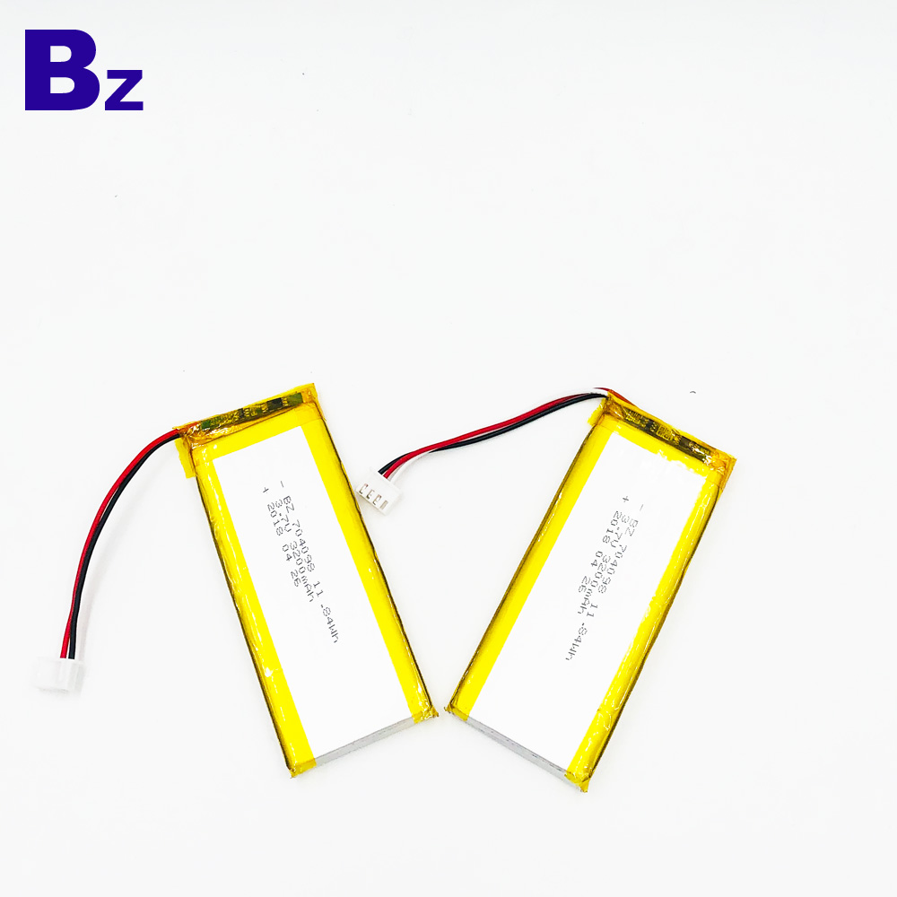 704098 3200mAh 3.7V Polymer Li-ion Battery