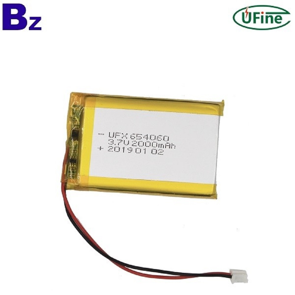 654060 2000mAh 3.7V Lithium Polymer Battery