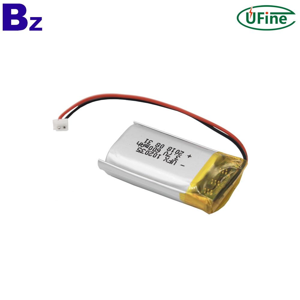 102035 3.7V 600mAh Li-po Battery