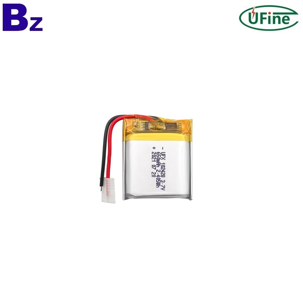 102428 650mAh 3.7V Li-po Battery