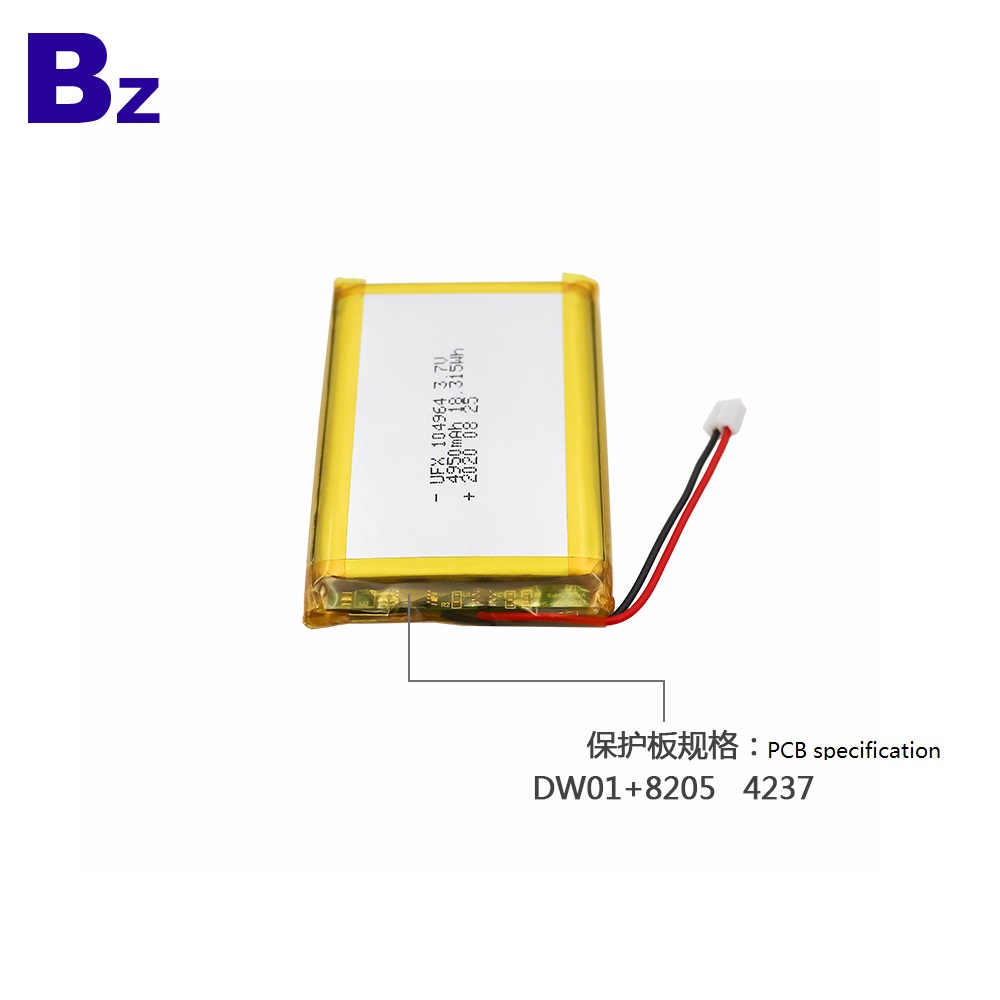 104964 4950mAh 3.7V Li-polymer Battery