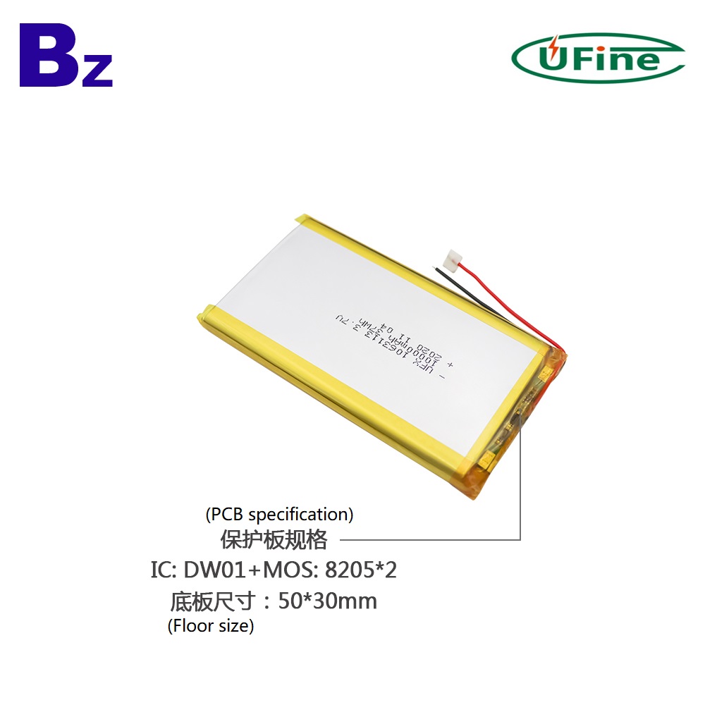 1063113 10000mAh 3.7V Lithium Polymer Battery