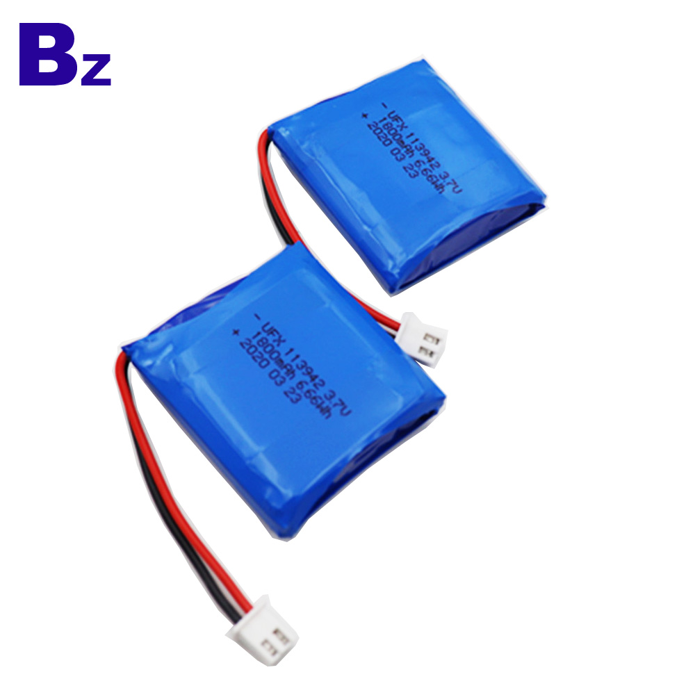 113942 1800mAh 3.7V Lithium Polymer Battery 