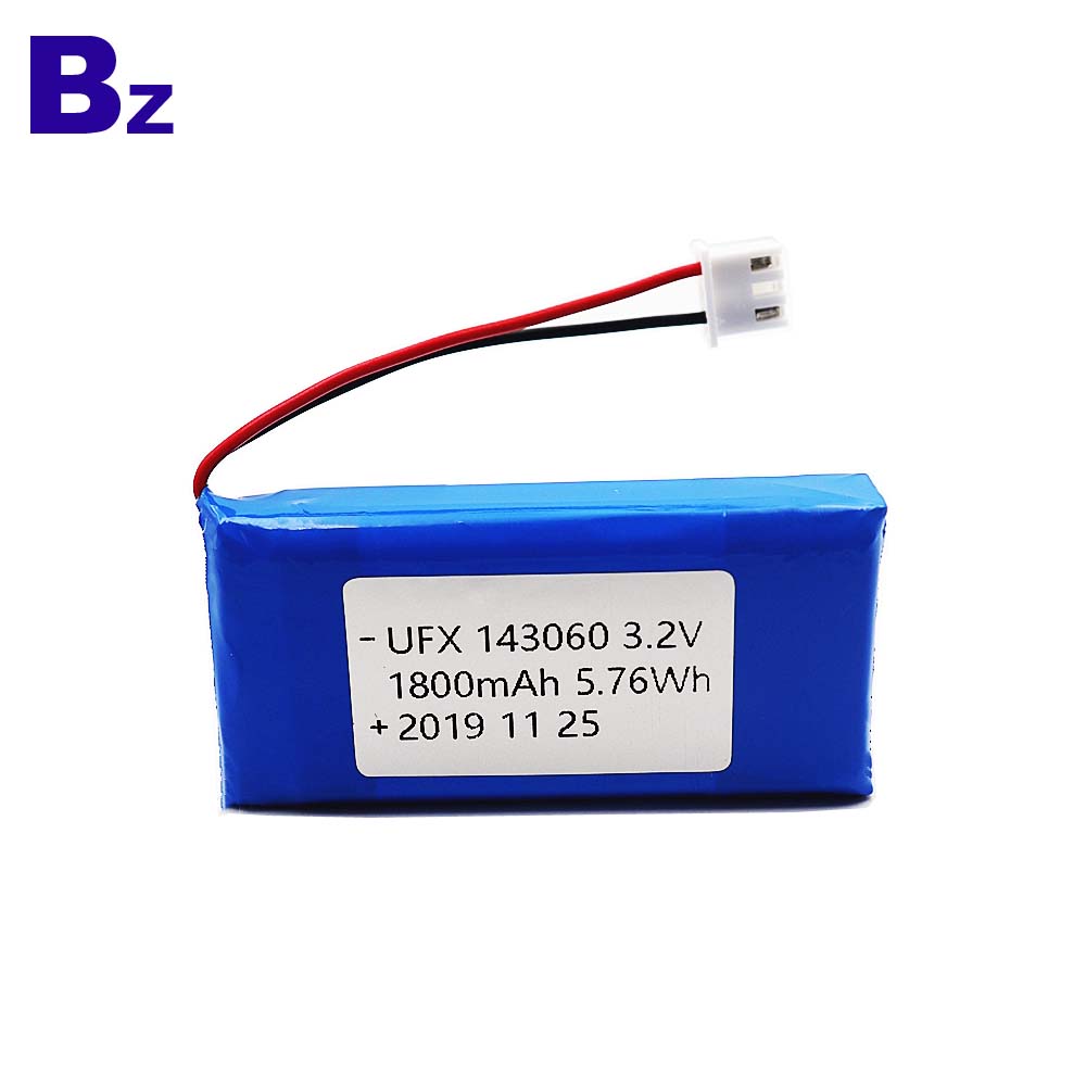 143060 1800mAh 3.2V LiFePO4 Battery